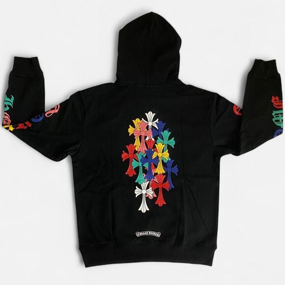 Chrome Hearts Multi Color Cross Cemetery Hoodie Black - size M - Picture 1 of 5